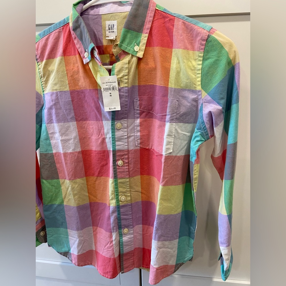 Easter 🐣GAP Plaid Button Down Shirt - Picture 5 of 5